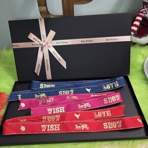 COACH Holiday Ribbon Grosgrain - Rexy Sharky Uni Horse & Carriage NWOT